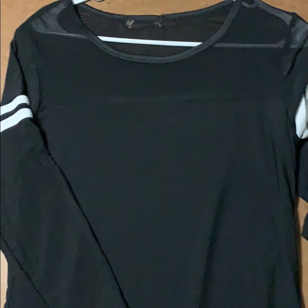 Long sleeve with see through top
